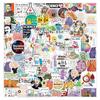 10 30 50 100Pcs Cartoon Science Chemistry Biology Laboratory Waterproof Stickers Laptop Skateboard Phone Decoration Sticker Toy