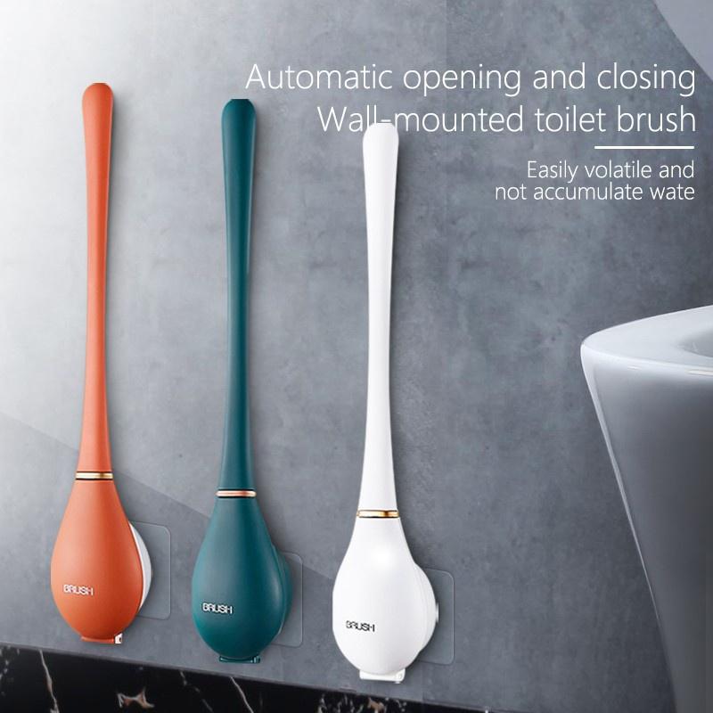Household Supplies Silicone Toilet Brush Wall-mount Toilet Brush Set for Bathroom Toilet Cleaning Tools Corner Cleaning Bathroom Set