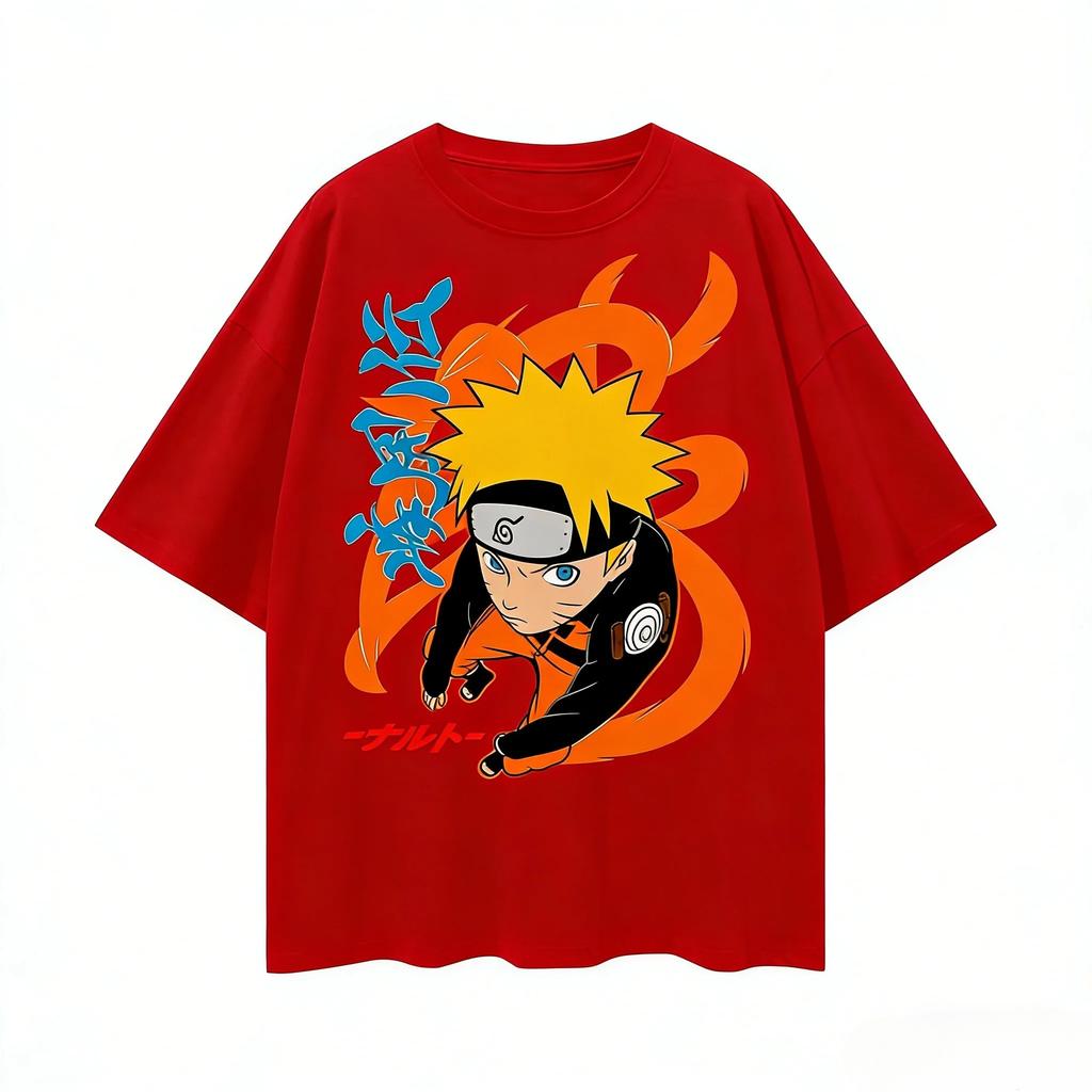 Hot Japan Anime Naruto Graphic Print T-shirt Men Women Streetwear Y2K Harajuku Fashion Loose Casual Oversize Top Cotton Solf Summer New Tee