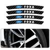 4pcs Carbon Fiber Car Tire Wheel Rims Sticker Decoration Auto Accessories For Ford Focus Mustang Mk3 Party Ranger Mondeo Mk4 ST
