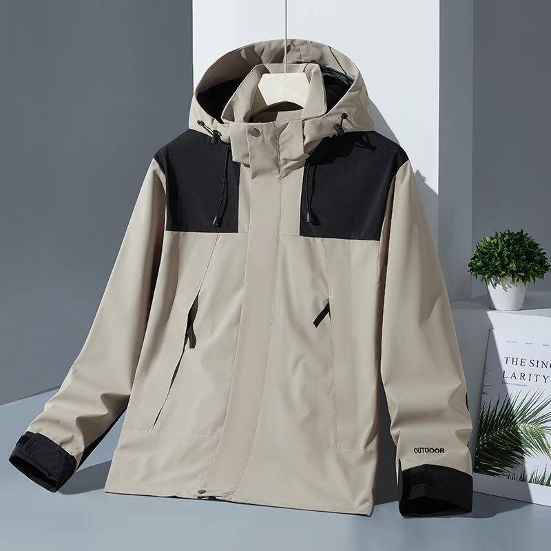 Autumn/Winter Outdoor Windproof Jacket: Women's Single Layer & Men's Three-in-One Set with Detachable Liner