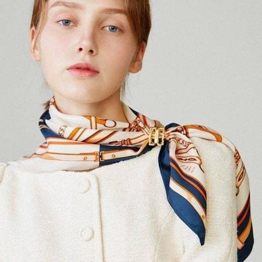 Daks Navy Dd Chain Scarf   Ring Set Dcsc5f701n2 Single option