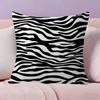 Abstract Line Black And White Zebra Cushion Cover Car Throw Pillow Case For Sofa Car Christmas Gift