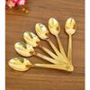 Hochwertiges Dessertlöffel-Set aus Messing mit Futterdesign, perfekt für den Einsatz zu Hause, in der Küche oder im Restaurant, 17,8 cm lang (Packung mit 6)