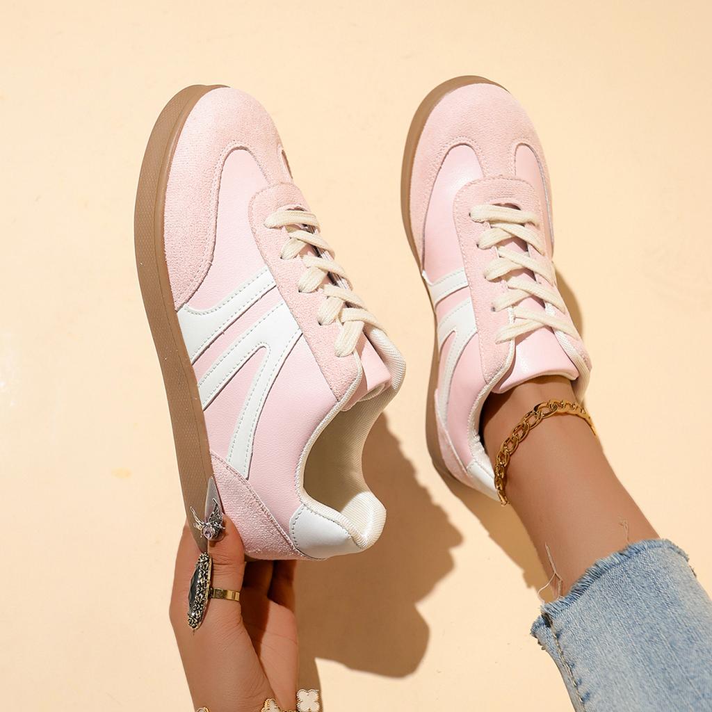 Microfiber Upper Rubber Sole Adult Ladies Footwear Casual Women Shoes Early Spring New Style Versatile Design White Sneakers