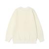 Cozy Oversized Fleece-Lined Knit Sweater With Animal Embroidery Streetwear Teens