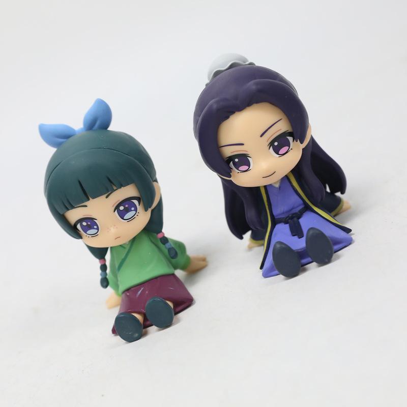 6cm Anime The Apothecary Diaries Maomao Jinshi Version Sitting Posture Action Figures Model Desktop Decoration Ornament Gifts Q Poseable Articulated