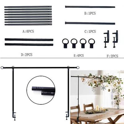 With Clamps Over The Table Rod Stand Party Hanging Decor Adjustable Table Arch Stand Metal Tabletop Balloon Flower Arch Stand