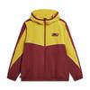 Color Block Letter Zip Hooded Windbreaker Men Outerwear AFDW849-4