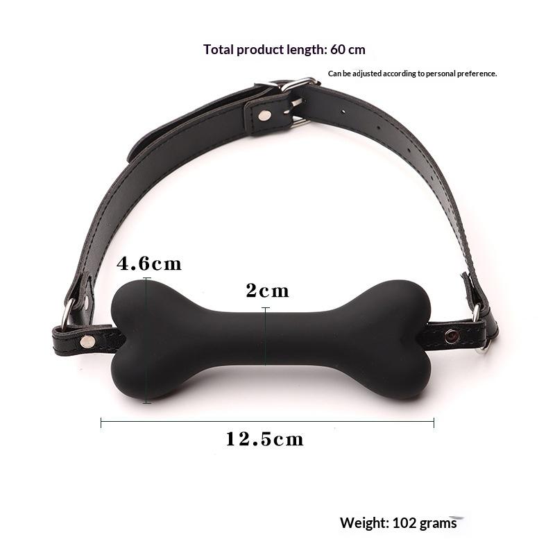 Soft Harness Mouth Silicone Dog Bone Ball Gag Open Mouth Gag Bondage Slave Gag Sex Products Sex Toys For Women