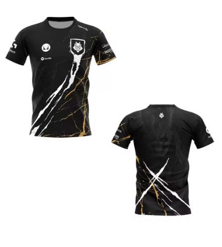 New G2 Sports Electronic Sports Competition T-shirt National Team Unified 3D Printing T-shirt O Transparent Breathable Sports Ultra