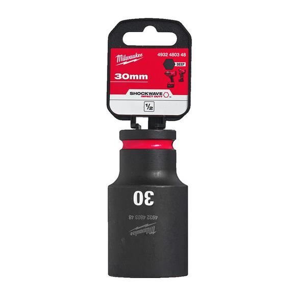 Hex Socket - Milwaukee - 30 Mm - SHOCKWAVE Steel - 1 Pc - Anti-slip
