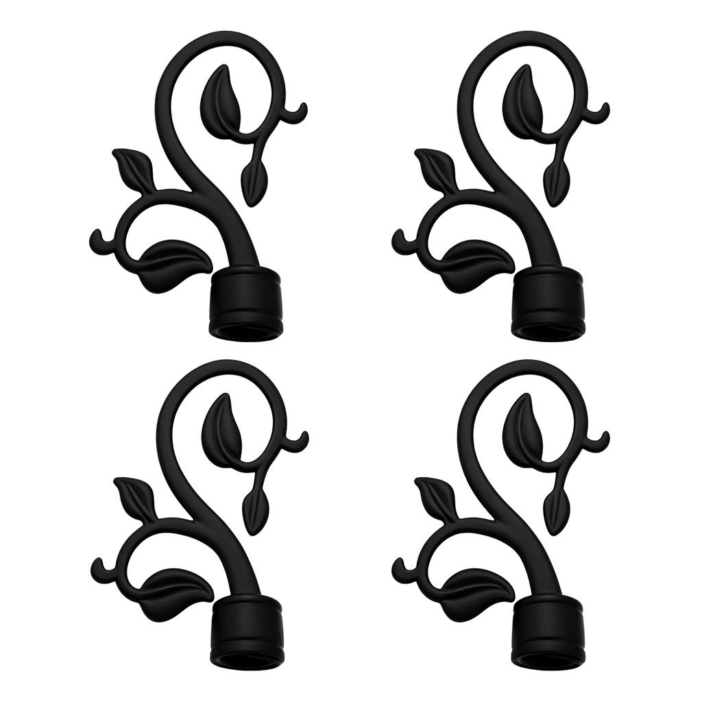 4 Pack Replacement Finials Cover Hollow Ends Curtains Rods Finals Head for Curtain Decoration Accessories