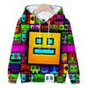 Children Boys Girls Hoodie Tops Kids Geometry Dash Hoodies 3D Printed Cartoon Game Fashion Outdoor Sweatshirts Casual Pullovers