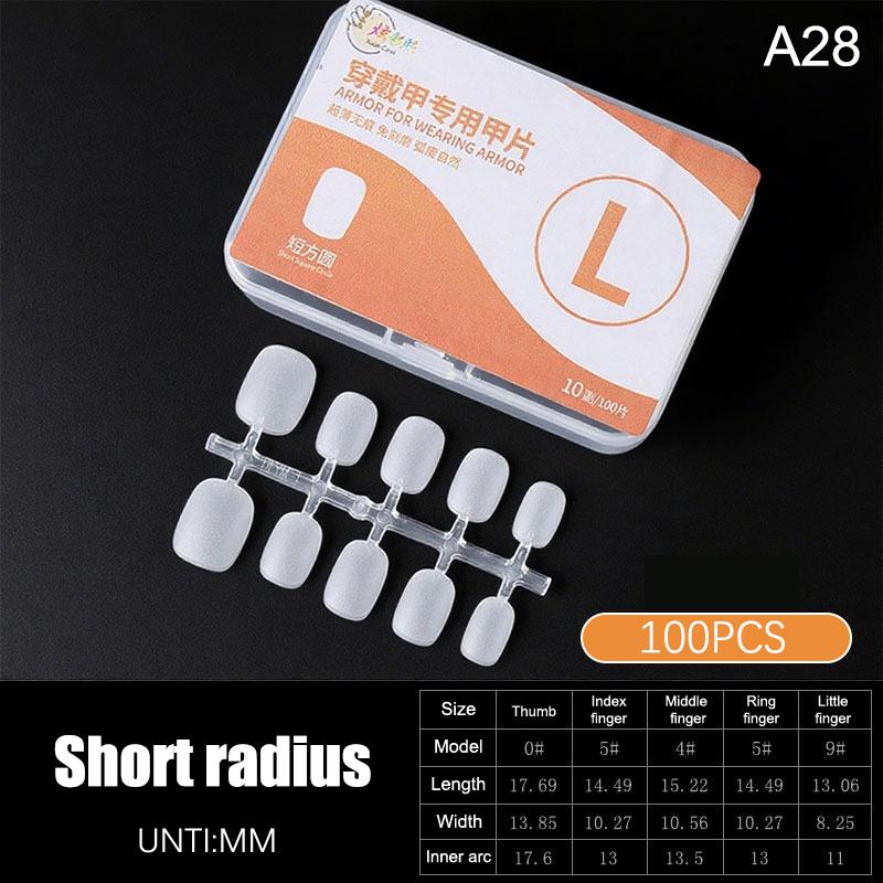 {MX} 100pcs Clear Full Cover Press On Nail Tips Ultra-Thin False Nails Patches Gel Nail Art Extension Manicure Accessories