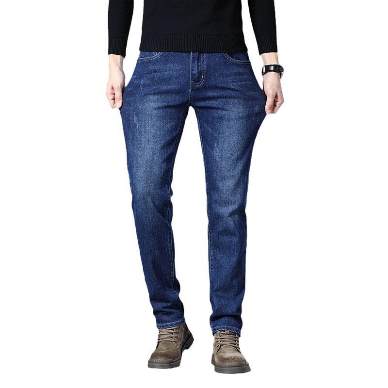 Men's Trendy Casual Lightweight Luxury Straight-Leg Slim-Fit Stretch Denim Trousers - New Style
