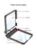 Samsung Z Flip7 Transparent Phone Case with Integrated Ring Buckle and Full-Cover Hinged Hard Shell