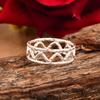 925 Sterling Silver channel Ring For Women | Geometric hammered textured Zig Zag Ring |Handmade Jewelry Gift