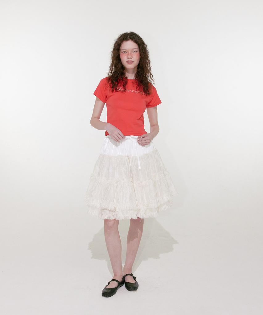 Lulu Seoul Tutu Midi Skirt (White)