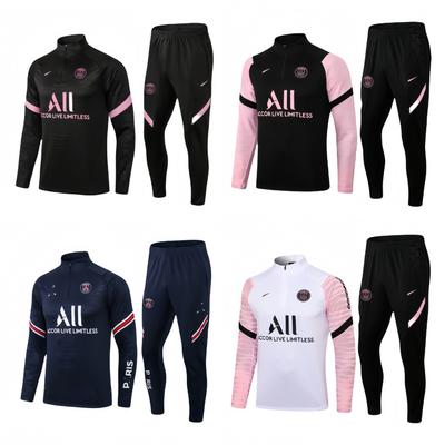 2122 Paris Saint-Germain Training Clothes Warm-Up Clothes Jersey Men'S Long-Sleeved Half-Zipper Football Clothes Autumn And Winter Suit