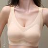Large Size Bra Women's Sports Bra Women's Shockproof Anti Sagging Seamless Thin Bra Full Cup Vest Style Bra