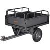 Garden Utility Trailer, 10 Cu. Ft & 227 Kg Capacity, ATV UTV Hauling Trailer, Tow Behind Steel Dump Cart with 14" Tires