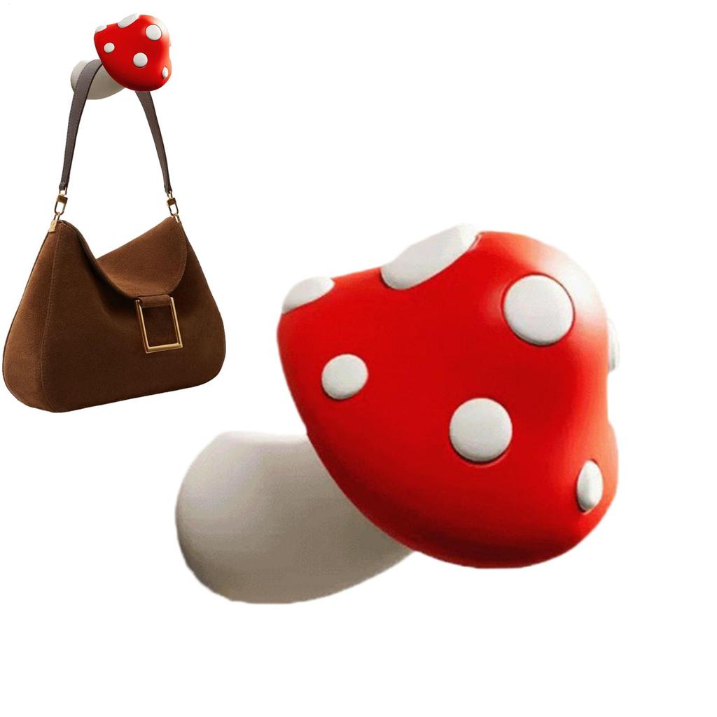 New Hanging Shelves Mushroom Clothes Hat Hook Bathroom Hanger Self-adhesive Wall Decoration Finishing Home Storage Hook