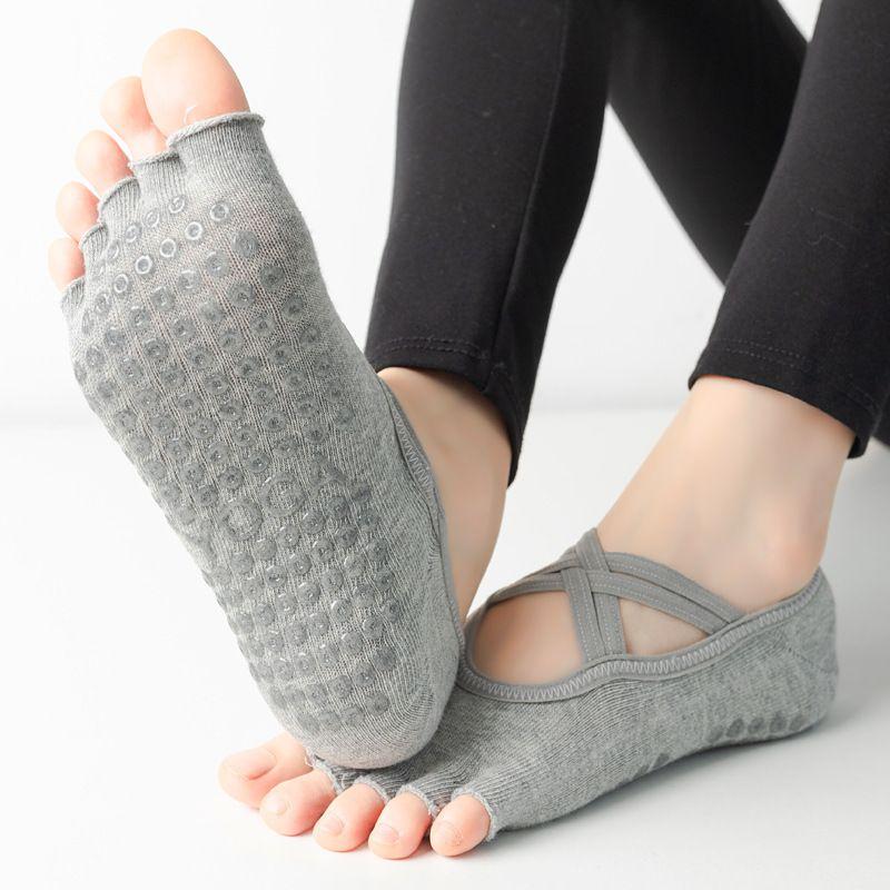 

Маленькая рыбка плюс Профессиональные носки для йоги Женские летние Нескользящие носки с пятью пальцами Аэробика Фитнес Пилатес Тонкие Для занятий в помещении 2210D Gray