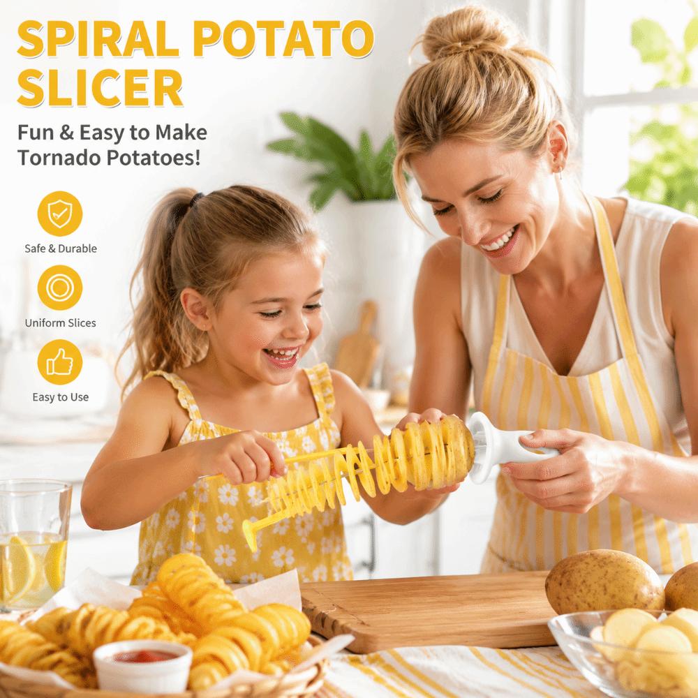 Twisted Slice Potato Spiral Cutter Whirlwind Potato Potato Tower Tool Potato Slicer  BBQ Skewers