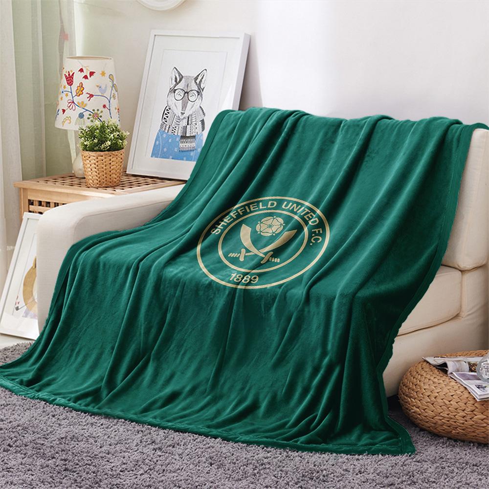 Sheffield United Football Club Print Flannel Blanket, High Quality Comfortable for All Seasons, Home Decor, Warmth and Comfort