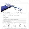 Halbrahmen Lesebrille Herren Rechteckiger Rahmen Weitsicht Brille TR90 Damen Vintage Blaulichtbrille mit Etui +100 bis +400