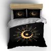 Golden crescent and stars. Bedding sets Duvet cover sets Duvet covers Pillowcases(1*Duvet Cover 2*Pillowcases without duvet insert)