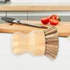 Dish Washing Brush Short Durable Bamboo Fiber Wooden Pot Brush for Home