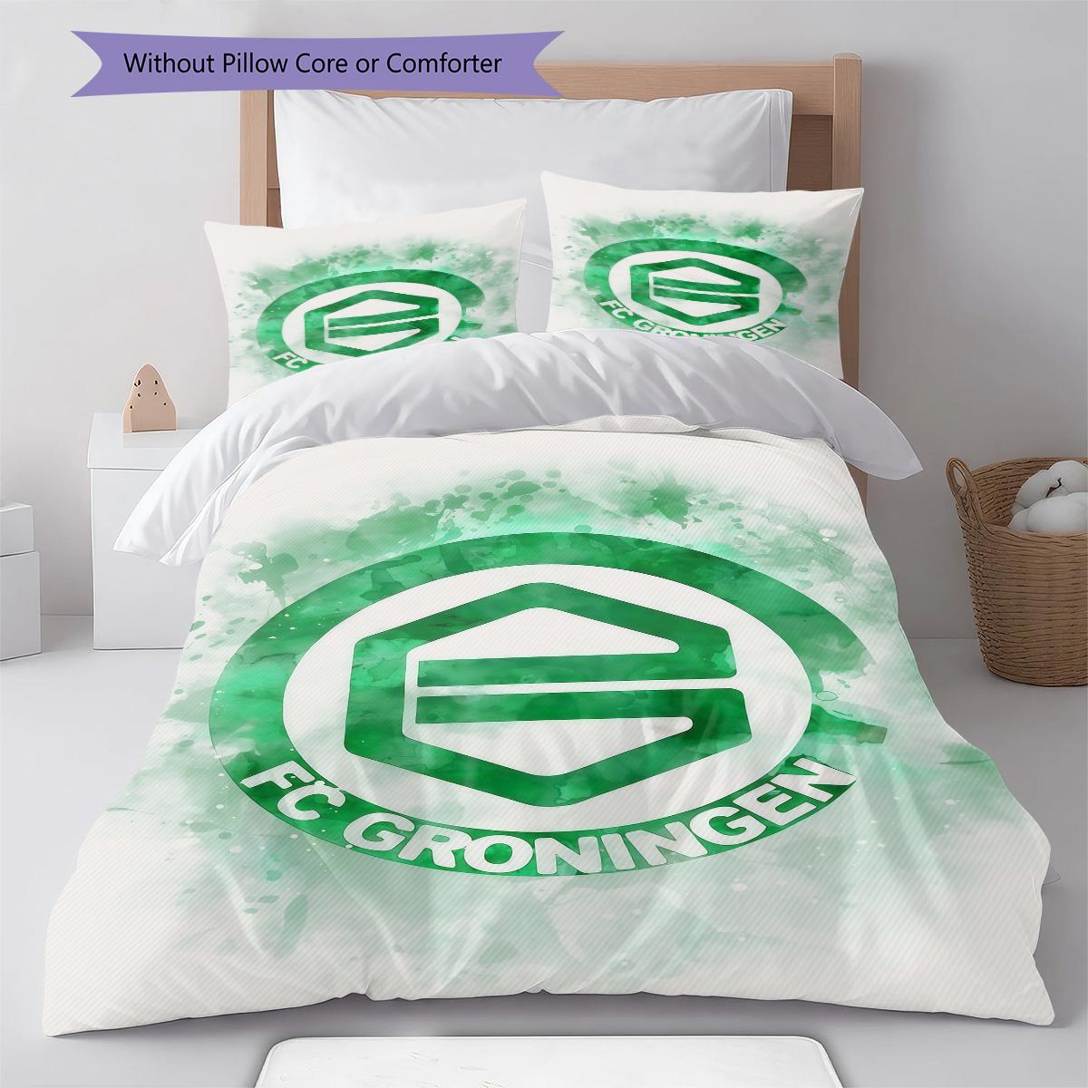 

FC Groningen RugPattern Bedding Quilt Set Quilt Cover Pillowcase Home Decoration Birthday Gift (1 * duvet cover + 2 * pillowcase, without core) 260x240cm