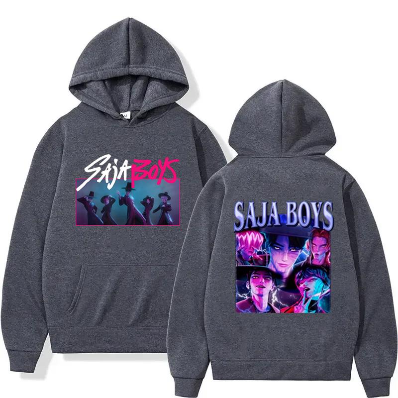 KPop Lovci démonů Saja Chlapci Mikiny Ženy Muži Dlouhý rukáv Filmová mikina S kapucí Ležérní Dívky Chlapci Pulovr Streetwear Oblečení