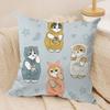 Fashion MMofusand Cat Cushion Cover Soft Plush Throw Pillow Cover DoubleSided Decorative Cushion Case Sofa Bedroom Home Decor