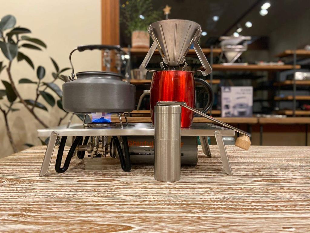 CAMPING MOON Solo Kitchen Regler für ST-310 und ST-340 Kocher, Solo Tisch, Edelstahl, mit Aufbewahrungstasche, Campingküche SOLO KITCHEN SK-310