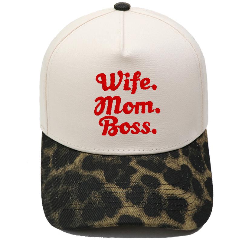 Wife mom Boss Truck Driver Hat Embroidery Color Matching Baseball Cap Male Female Casual Retro Hat