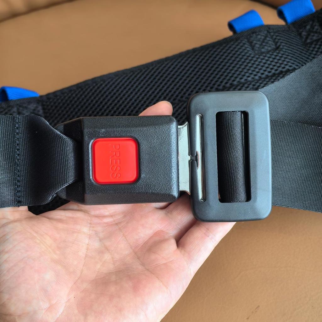 Heavy-Duty Transfer Gait Belt for Seniors with Metal Buckle, Multiple Padded Handles, Adjustable Patient Assist Belt Fit Waist 32-53 inch