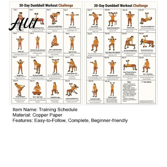 Dagelijkse Oefeningen Illustraties 2 Stuks Gevisualiseerd Trainingsplan 30-dagen Fitness Uitdaging Thuis voor Beginners Vetverbranding En Vormgeving Volledige Lichaamsspier