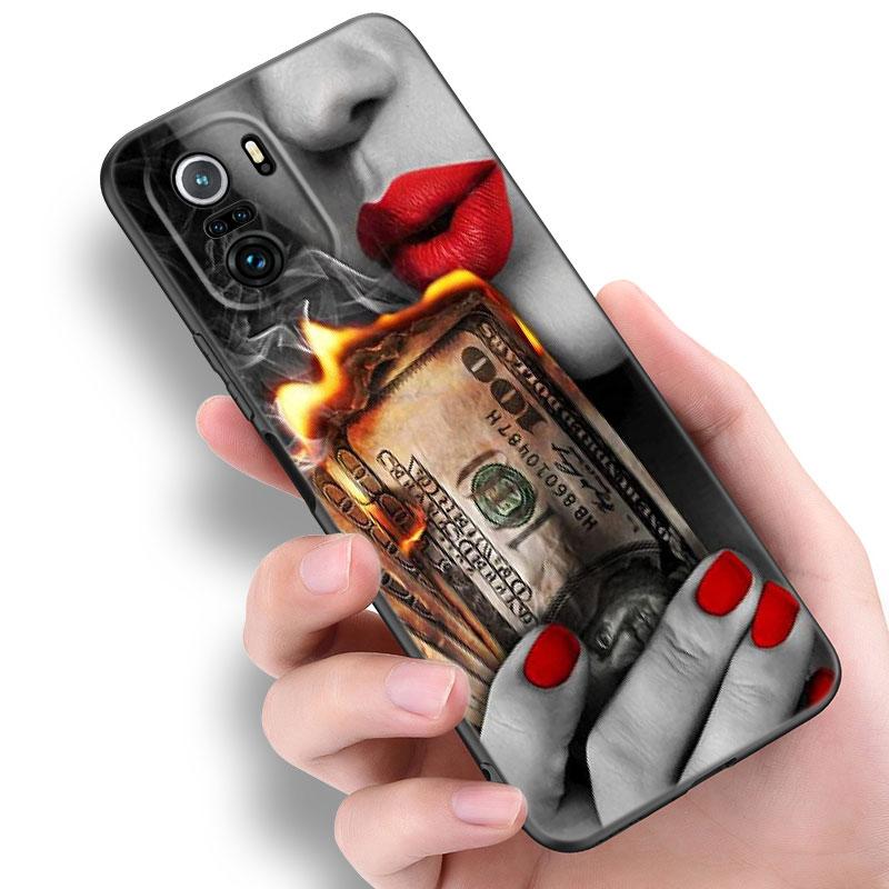 Banknote Dollar Cash Money Phone Case For Xiaomi Redmi Note 5 6 9T K20 K40 K50 Pro 7A 8A 9A 9C 9i 10A 10C A1 S2 TPU Black Cover