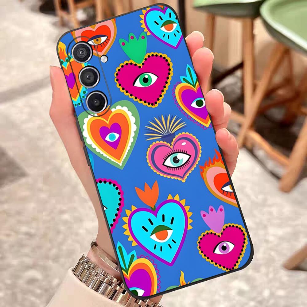 Abstract Eye Shapes Phone Case For Samsung S26 S25 Edge S24 S23 S22 S21 S20 Ultra Plus Fe Galaxy Silicon Cover
