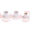 1Pc White Mini Screw Lamp Base E12 E14 E17 Supporto Lamp Holder Light Bulb Socket Holder Adapter Lamp Fixing Base Accessories
