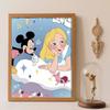 Diamond Painting Kit, 5D Alice & Mickey Mouse Wall Decoration Art Gift for Living Room, Bedroom, Study Room, Etc.