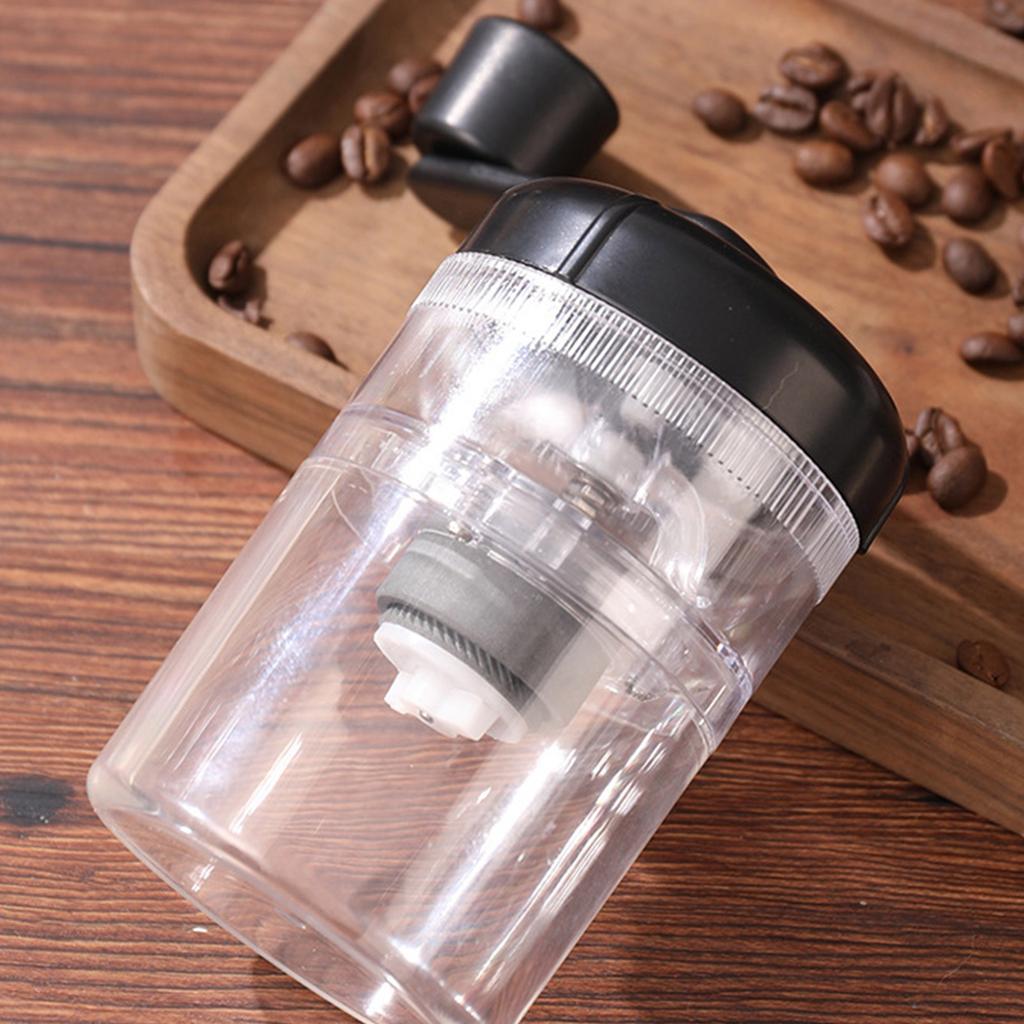Manual Coffee Bean Grinder with Ceramic Burr Adjustable Coarseness Portable Espresso Mill for Home and Travel Use