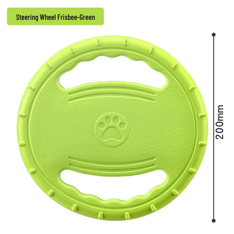 Bite-Resistant Elastic Frisbee Tug Toy for Medium and Small Dogs - Interactive Training for Golden Retrievers and Border Collies.