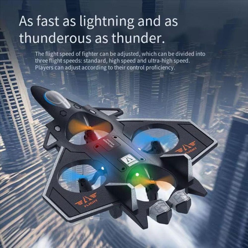 Rechargeable Glider Flying Helicopter Toy Gravity Sensing RC Hobby Jet Plane  Kids Gifts