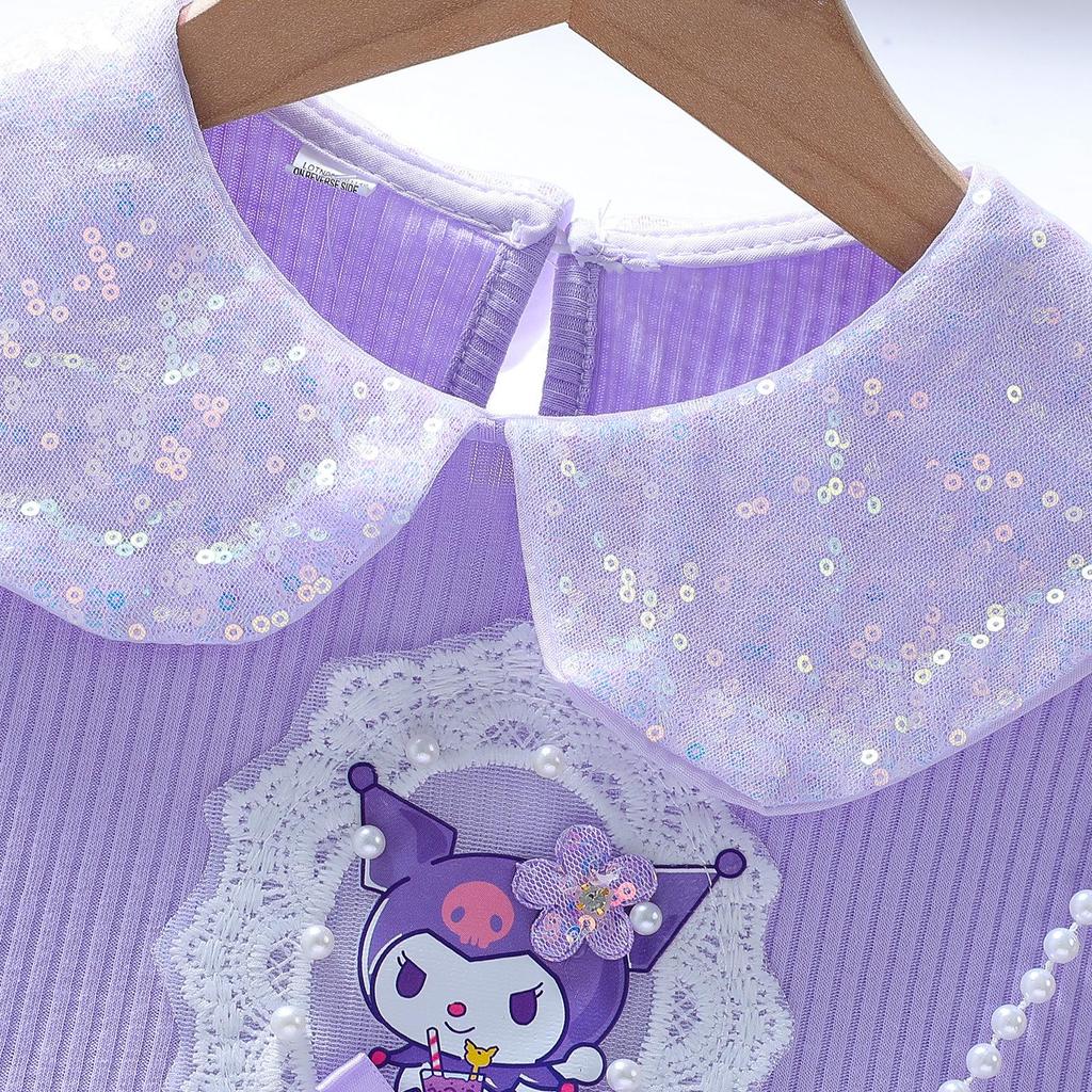 2024 Girls' Princess Lace Dress for Spring and Autumn