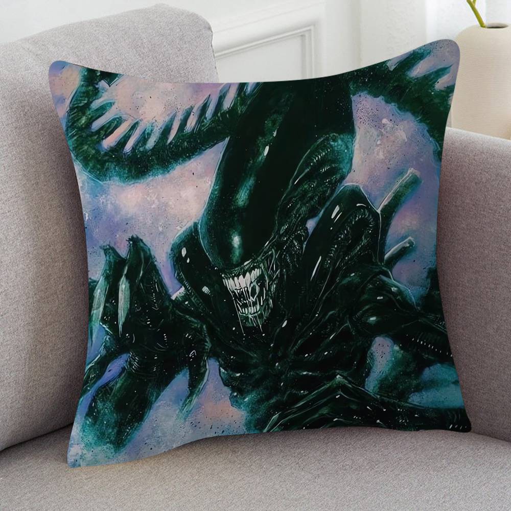Movie Alien Soft Comfortable Pillow Case Cartoon For Sofa Living Cat Room Home Office Retro Decor Protective Cover