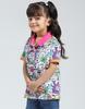 MONTE CARLO Girls Printed Polo Neck Half Sleeve T-Shirt